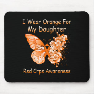 Mousepad Borboleta Eu Visto Laranja Para Minha Filha RSD CR