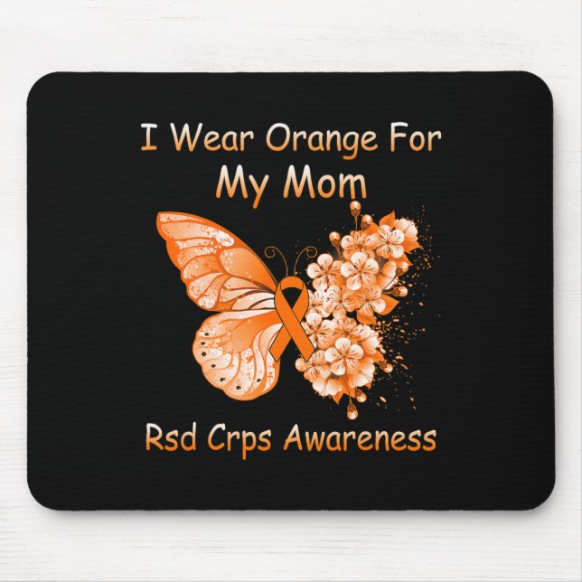 Mousepad Borboleta Eu Visto Laranja Para Minha Mãe, Rsd Crp (Frente)