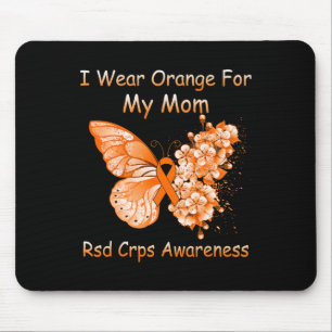 Mousepad Borboleta Eu Visto Laranja Para Minha Mãe, Rsd Crp