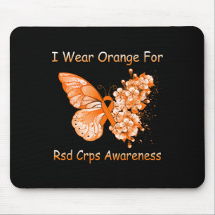 Mousepad Borboleta Eu Visto Laranja Para Sensibilização RSD