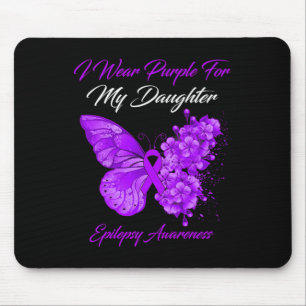 Mousepad Borboleta Eu Visto Roxo Para Minha Filha Epilepsia