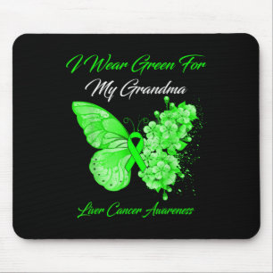 Mousepad Borboleta Eu Visto Verde Para O Meu Câncer de figa