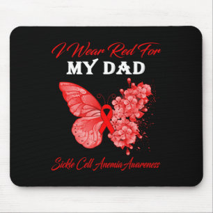 Mousepad Borboleta Eu Visto Vermelho Para Minha Anemia De C