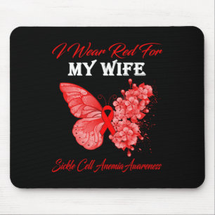 Mousepad Borboleta Eu Visto Vermelho Para Minha Esposa Célu