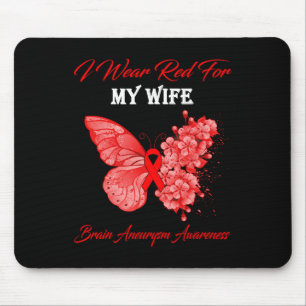 Mousepad Borboleta Eu Visto Vermelho Para Minha Esposa Cére