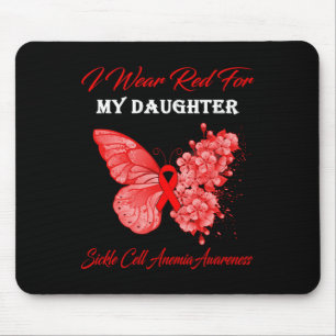 Mousepad Borboleta Eu Visto Vermelho Para Minha Filha Célul