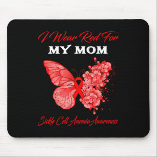 Mousepad Borboleta Eu Visto Vermelho Para Minha Mãe Anemia