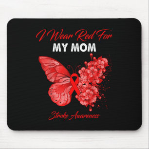 Mousepad Borboleta Eu Visto Vermelho Para Minha Mãe Causar