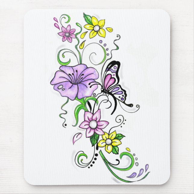 Mousepad Borboleta Floral (Frente)