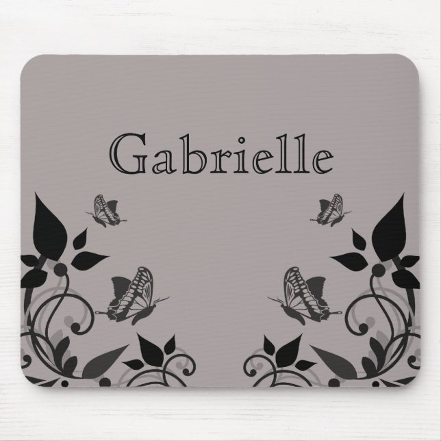 Mousepad Borboleta Floral Ebony Butterfly (Frente)