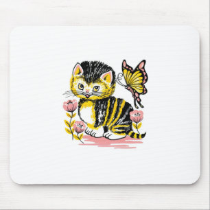 Mousepad Borboleta & Gatinho