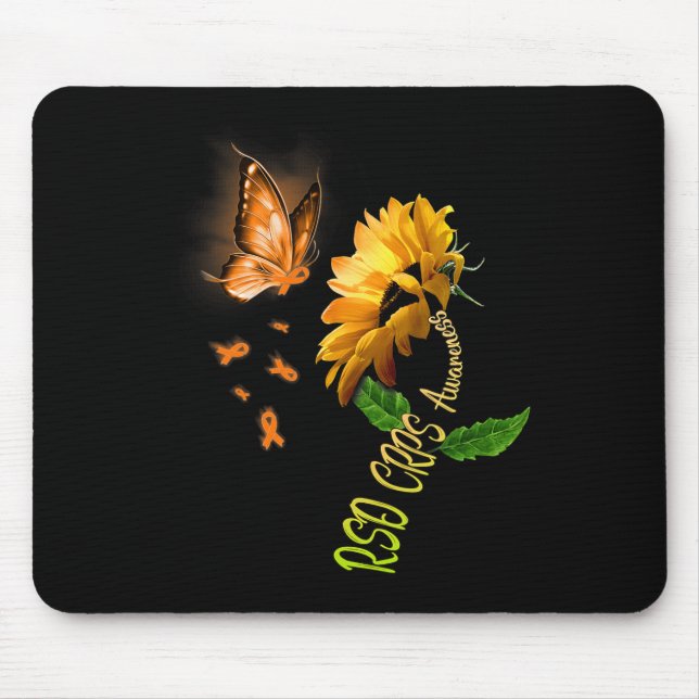 Mousepad Borboleta Girassol RSD Sensibilização CRPS 1 (Frente)