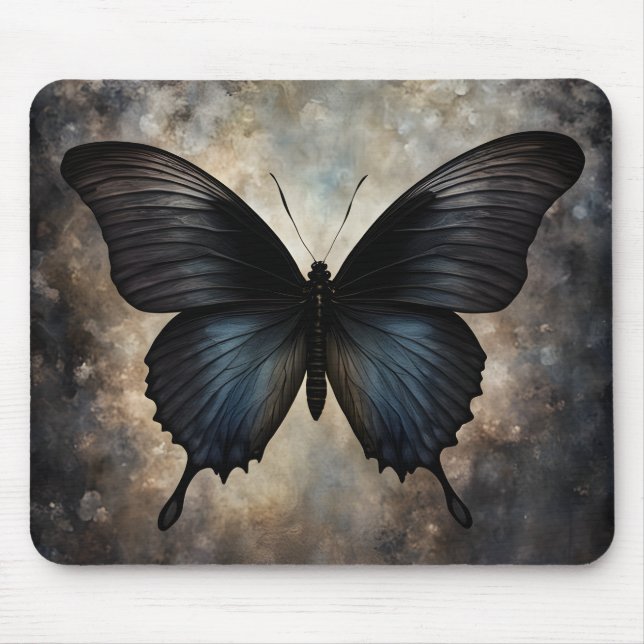 Mousepad Borboleta Gótica Preta (Frente)