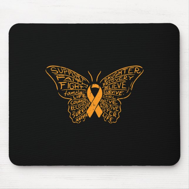 Mousepad Borboleta Laranja Cancer de Fita Laranja Sensibili (Frente)
