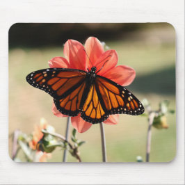 Mousepad Borboleta Monarca em Dahlia