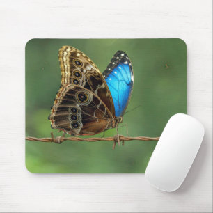 Mousepad Borboleta Morfo Comum em Arame Farpado