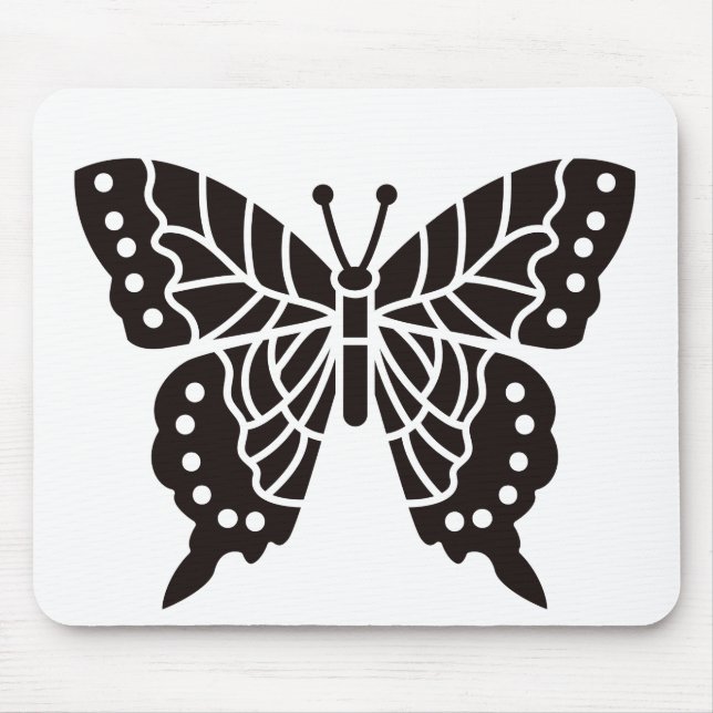 Mousepad Borboleta Preta e Branca (Frente)