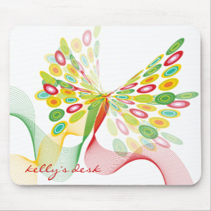 Mousepad Borboleta retro abstrata da arte moderna dos