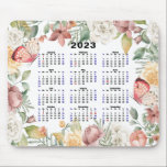Mousepad Borboleta Rosa Rosa de Calendário Personalizado 20<br><div class="desc">Placa de Mouse de Borboleta Rosa de Rosa com Borboleta Rosa de Cores Aquáticas Personalizada do Calendário 2023.</div>