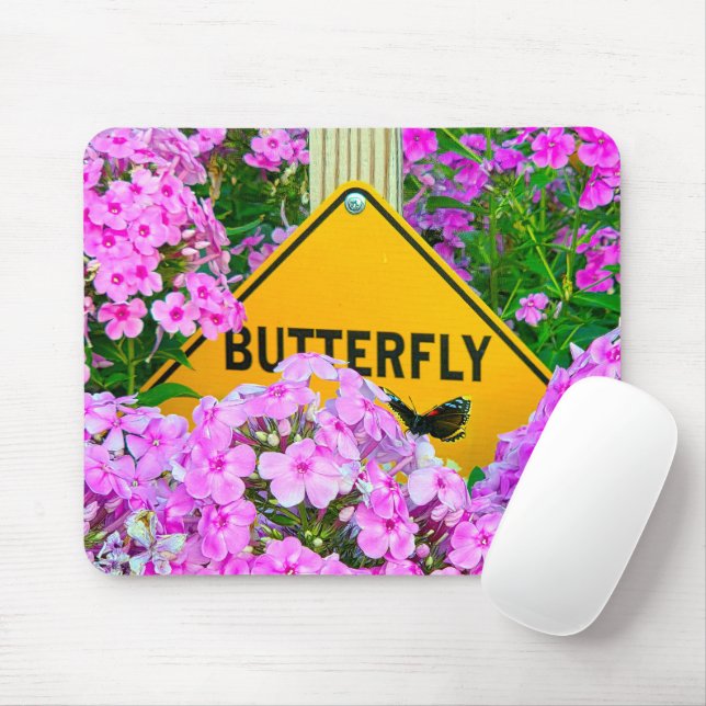 Mousepad Borboleta Sign in a Phlox Garden (Com mouse)