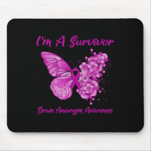 Mousepad Borboleta Sou um sobrevivente Conscientização sobr