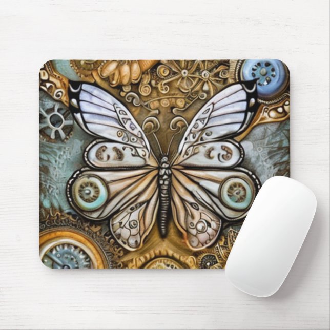 Mousepad Borboleta Steampunk (Com mouse)