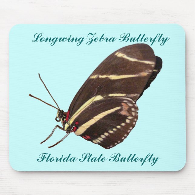 Mousepad Borboleta Zebra Longwing da Flórida (Frente)