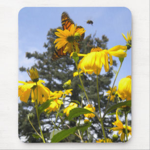 Mousepad Borboletas Abelhas N Girassóis