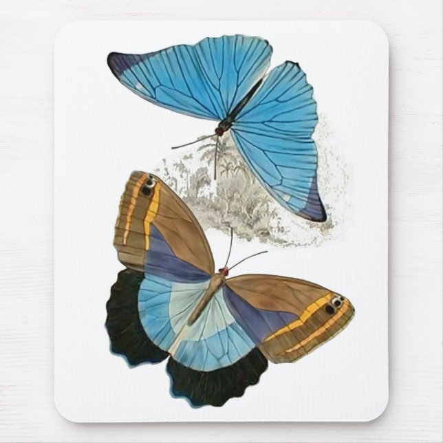 Mousepad Borboletas - Azul (Frente)