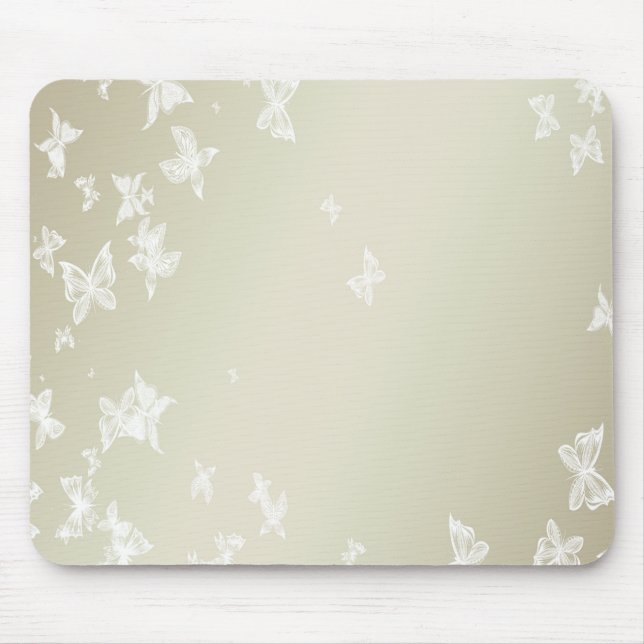 Mousepad Borboletas brancas (Frente)