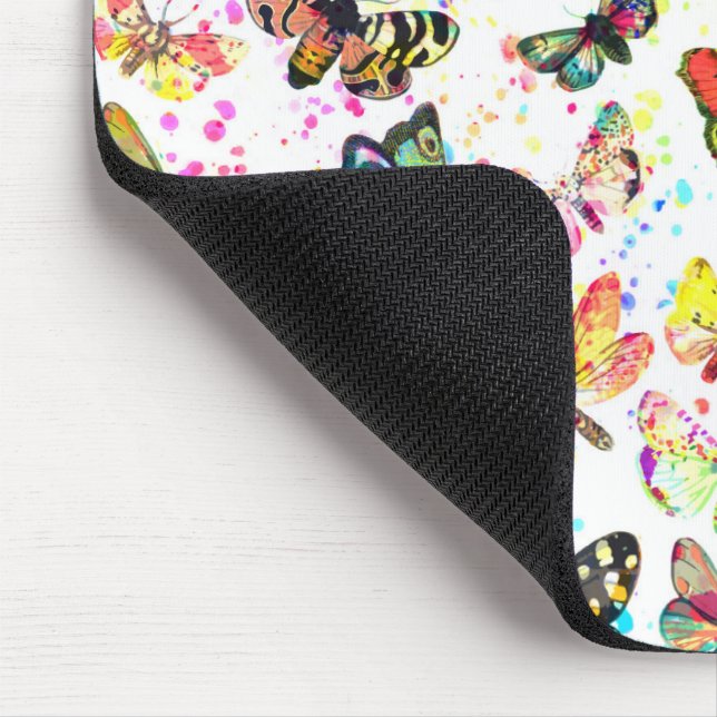 Mousepad Borboletas Cute Trendy em Aquarela (Canto)