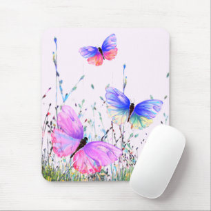 Mousepad Borboletas da Primavera Voando na Natureza Mouse P