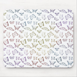 Mousepad Borboletas de Aquarela Feliz