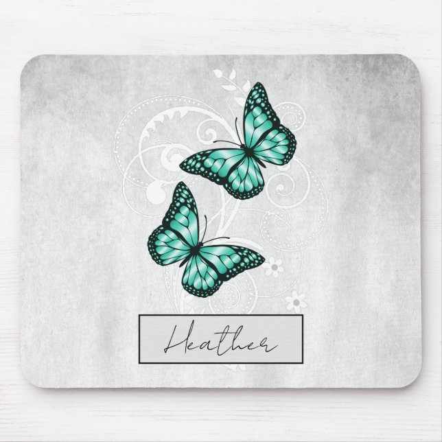 Mousepad Borboletas de chá brilhantes (Frente)