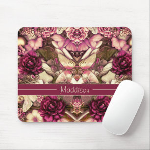Mousepad Borboletas De Colagem Decorativa E Placa De Mouse