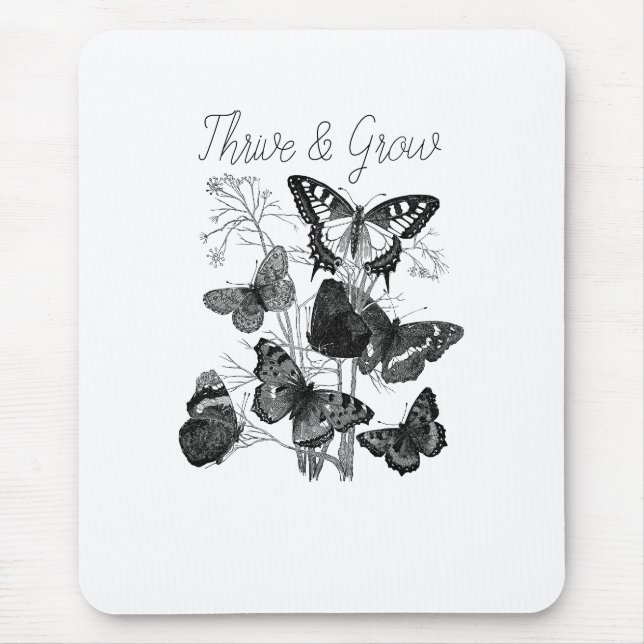 Mousepad Borboletas de crescimento e crescimento (Frente)