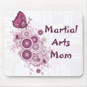 Mousepad Borboletas do rosa da mamã das artes marciais