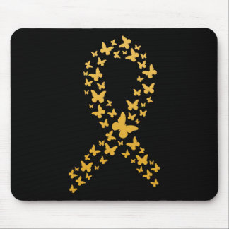 Mousepad Borboletas Douradas e bonitas Cancer de infância d