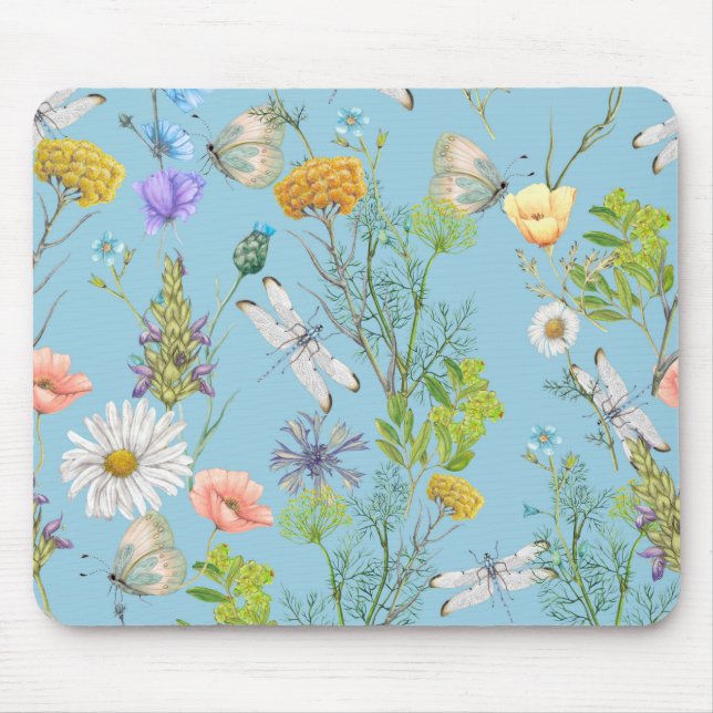 Mousepad Borboletas e Dragões em Flores Selvagens (Frente)