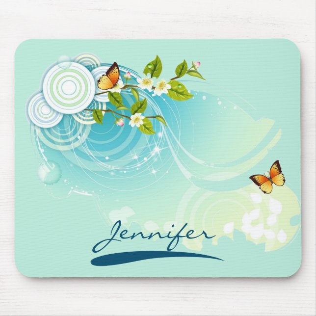 Mousepad Borboletas e flores (Frente)