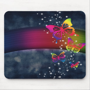 Mousepad Borboletas em arco-íris