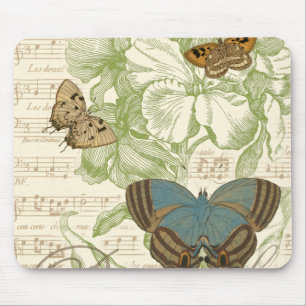 Mousepad Borboletas em Música Planeta com Design Floral