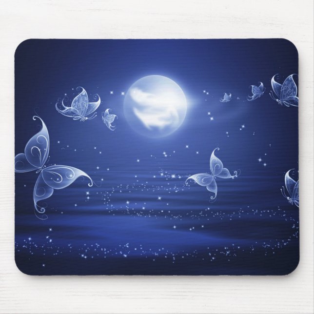 Mousepad Borboletas espumantes As mariposas voam à luz da l (Frente)