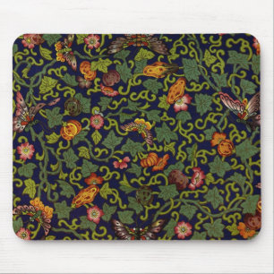 Mousepad Borboletas & flores chinesas do vintage