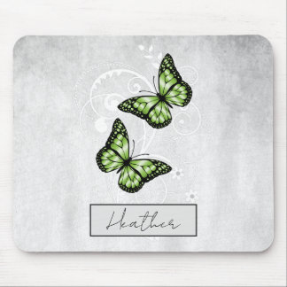Mousepad Borboletas Verdes Brilhantes
