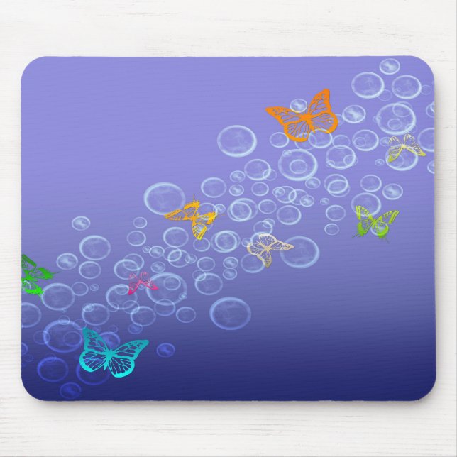 Mousepad Borbulham as borboletas de n (Frente)