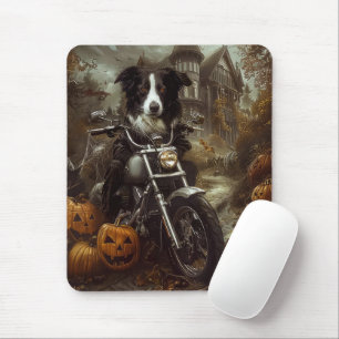 Mousepad Borda Collie Dirigindo Motocicleta Assustando Hall