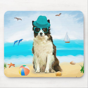 Mousepad Borda Collie Dog no Travesseiro decorativo da Prai