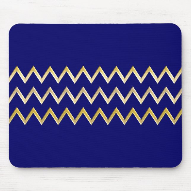 Mousepad Borda do ouro - zigzag + suas costas e texto (Frente)