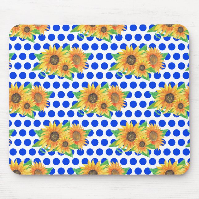 Mousepad Bordado Floral de Girassol (Frente)